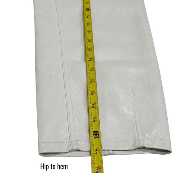Wilfred White Faux Leather Straight Leg Crop Pants Capsule Chic Comfort Size 4 - Picture 14 of 14